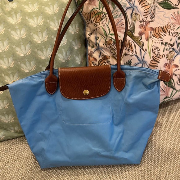 Longchamp Le Pliage Tote in Blue Size M - Picture 1 of 14